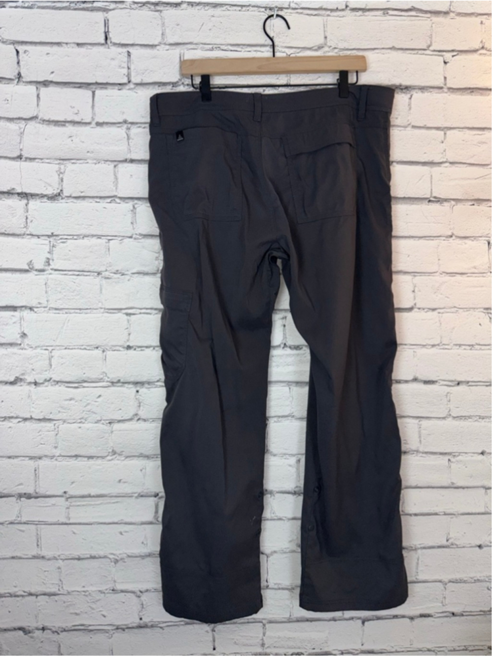 Men's Prana Zion Gray Cargo Pants size Large 30 inseam Adjustable Hiking Pants - Picture 10 of 16